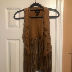 Size small shade vest with tassels